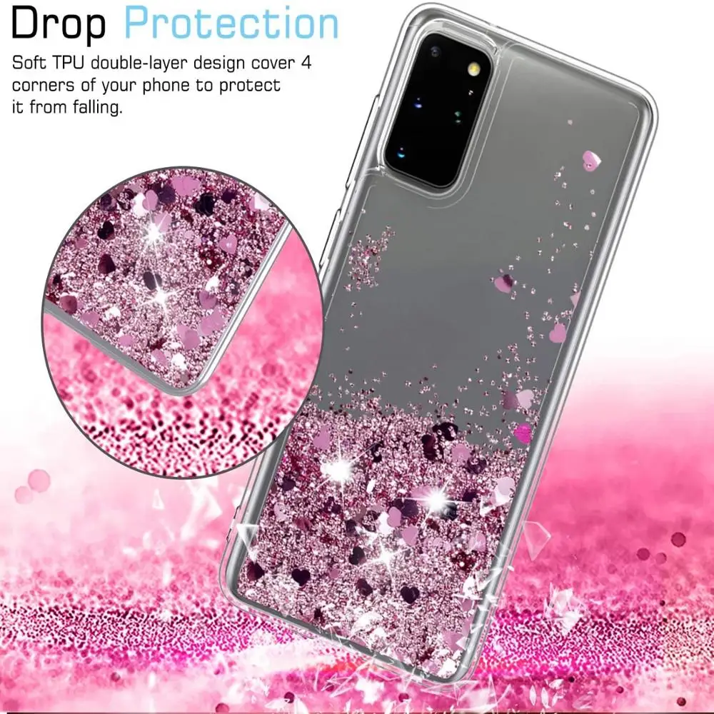 Чехол с жидким сыпучим песком и блестками для Samsung Galaxy A71 A51 A70 A50 A20 A30 A10 Note 20 S20 Ultra S10