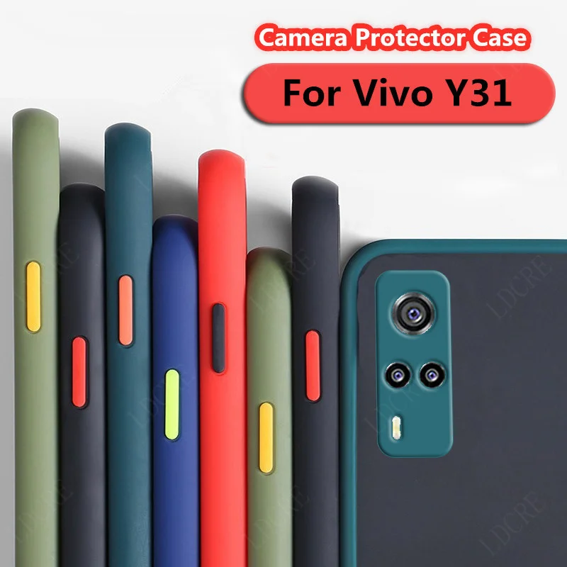 

For Cover Vivo Y31 Case For Vivo Y31 Capas Back Full Shockproof Matte Shockproof Translucent Case For Vivo Y30 Y20 Y 31 Y31 Case