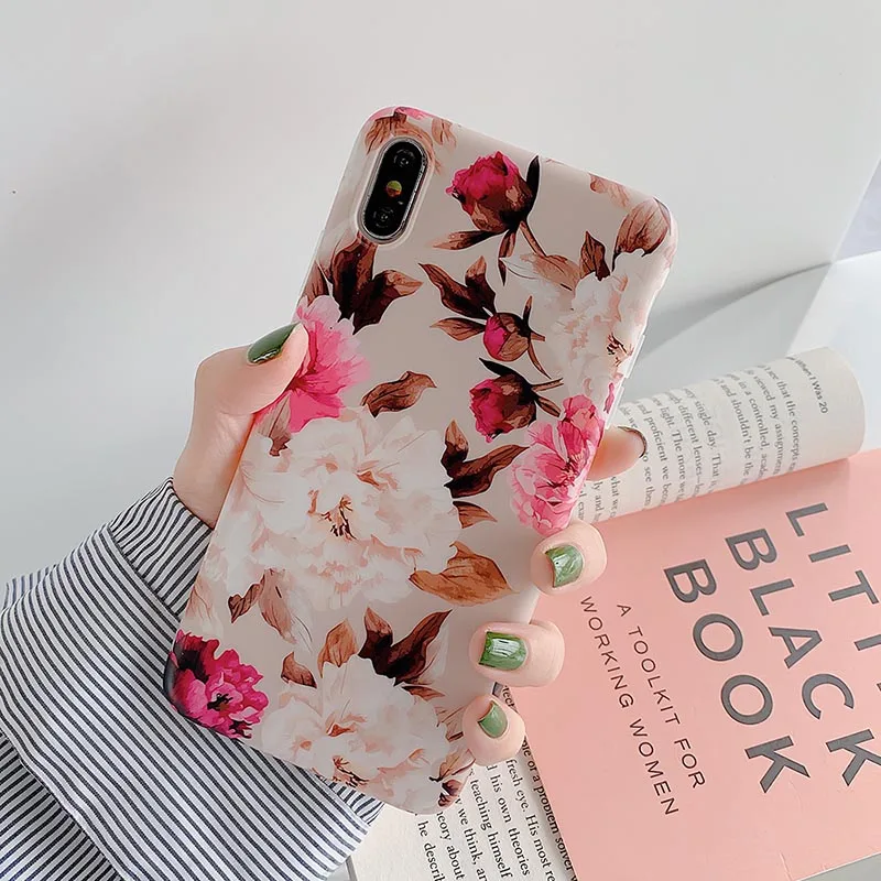 Rose Pink Чехол для телефона с мраморными цветами для samsung A40 A50 A70 S10 lite S8 S9 Note 10 чехол s Чехол для iPhone 11 Pro XR XS Max 7 8 6S Plus - Цвет: Rose Pink