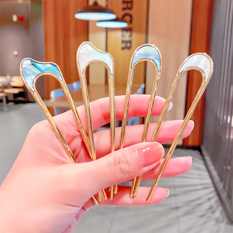 

U Type Hair Accessories Antiquity Metal Simplicity Haircut Maruko Head Hair Pin Hair Bands Baby Hair Accessories Shell Hair Clip