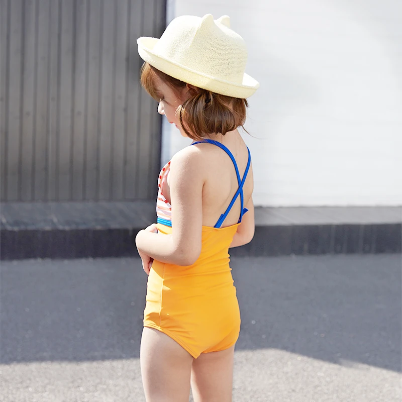Детский купальник Цельный для девочек купальный костюм пляжная одежда плавания