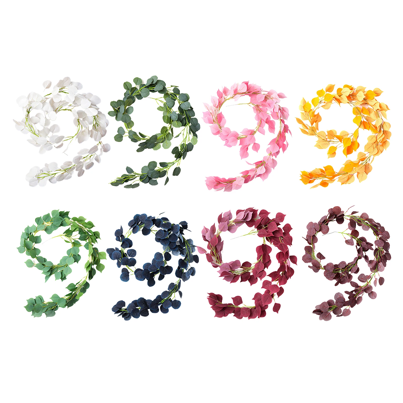 

Искусственные искусственная Виноградная лоза эвкалипта Гарланд висячий декор для свадебного стула