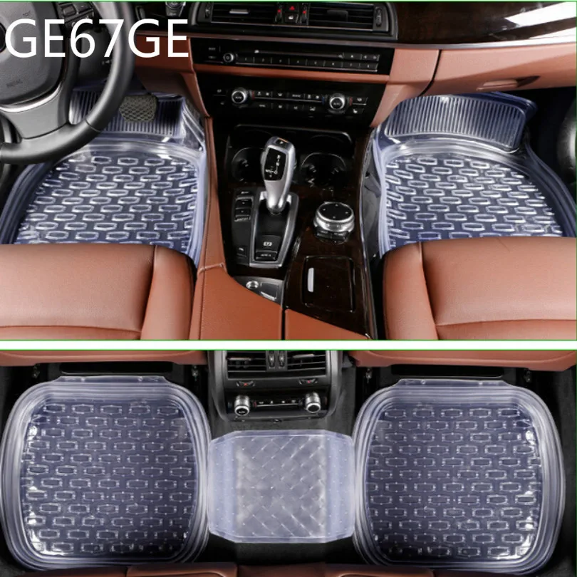 

Универсальные Нескользящие автомобильные коврики GE6767GE, 64*47 см, автомобильные коврики, автомобильный коврик, прозрачный черный, 5 шт./комплек...