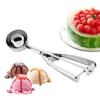 stainless steel ice cream scoop digger ice cream watermelon yogurt cookie dough meat balls non stick spoon kitchen tools