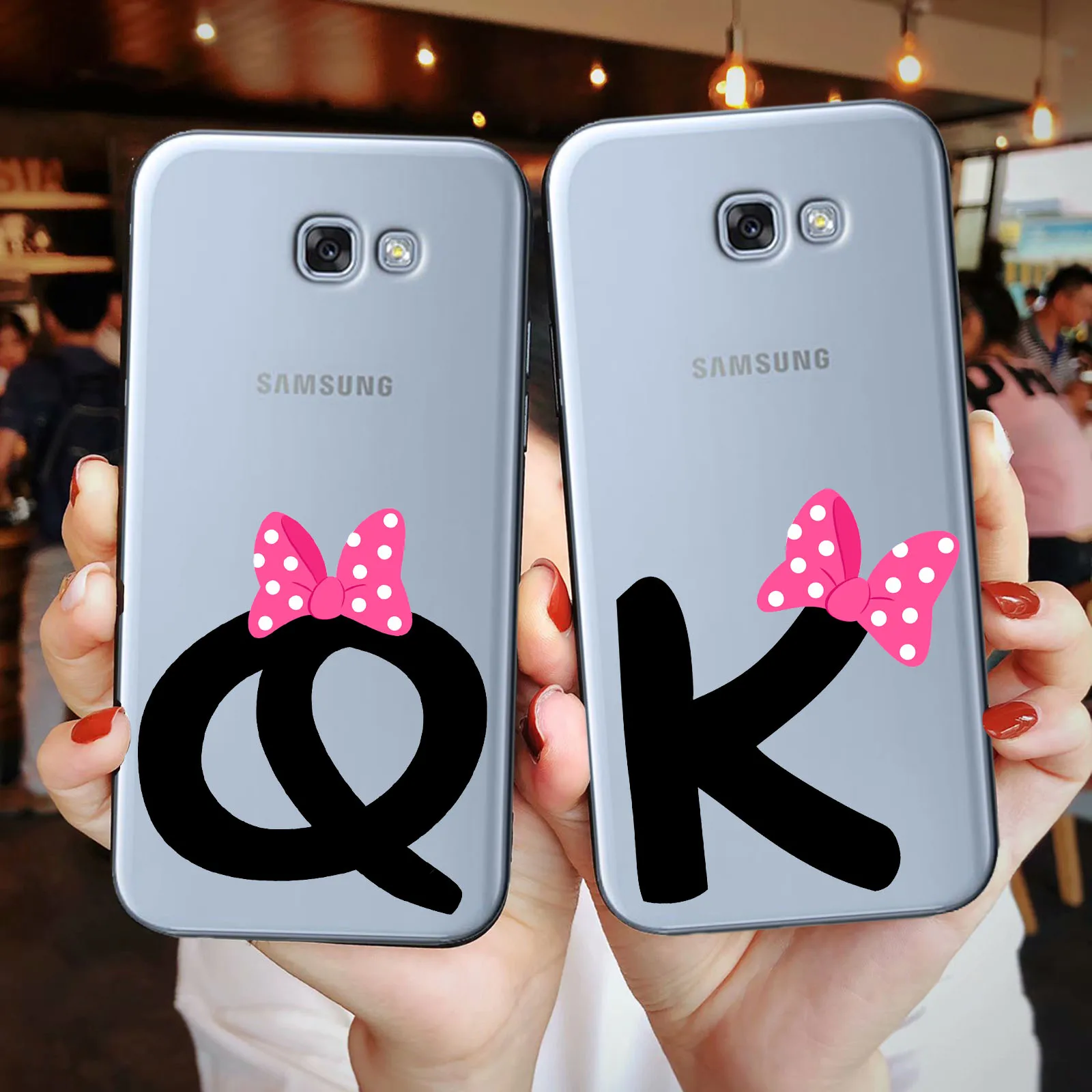 Модные чехлы с надписью и монограммой 26 алфавитов бантом мягкий чехол из ТПУ для