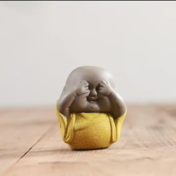 Мини декоративные керамические статуи Будды монахи предметы мебели Noing видеть не