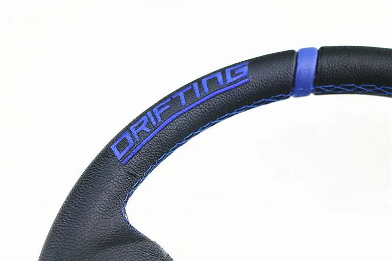 Универсальное синее гоночное рулевое колесо и гудок с 6 спицами болтами 350 мм |