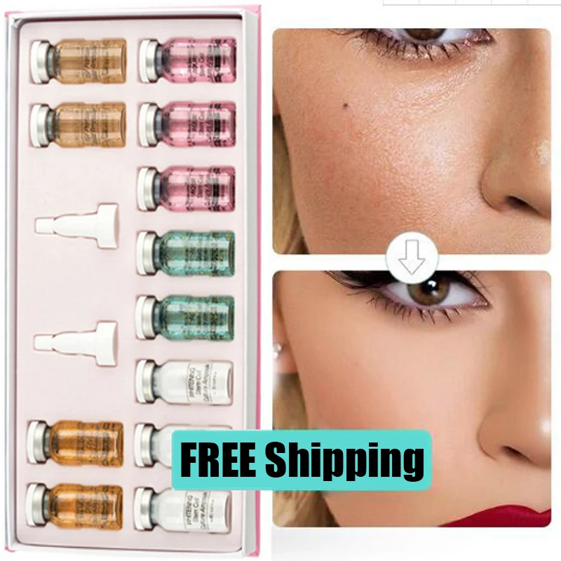 

12Pcs 8ml Brand Derma White BB Cream Glow Serum Ampoule Add Foundation Base Korean Makeup For Effective Brightening Anti-Aging
