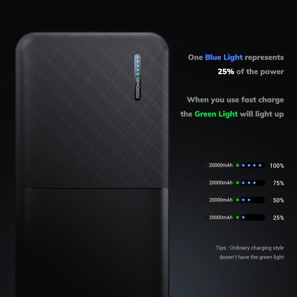 TOPK I2009Q Power Bank 20000mAh внешний аккумулятор быстрое зарядное устройство 3 0 USB Type C PD 18 Вт
