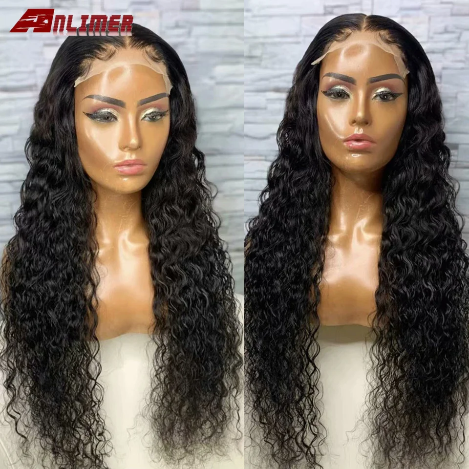 

Water Wave Silk Base Wig 5x5 Silk Scalp Top Lace Front Human Hair Wigs 180 Density Remy Brazilian T Part 13x6x1 Lace Frontal Wig