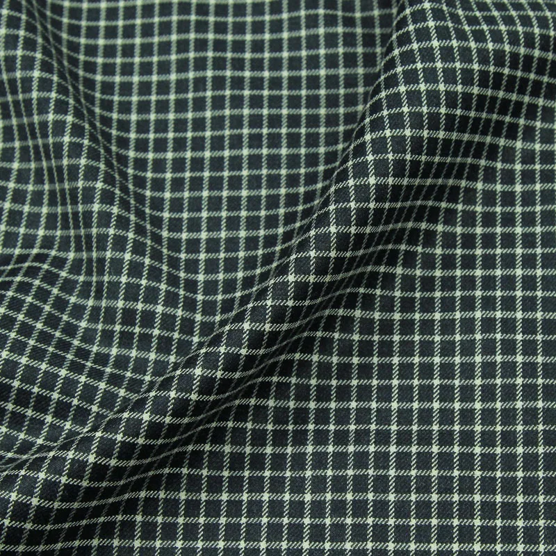 Navy blue geometric plaid design British style wool worsted blended fabric WF216 | Дом и сад