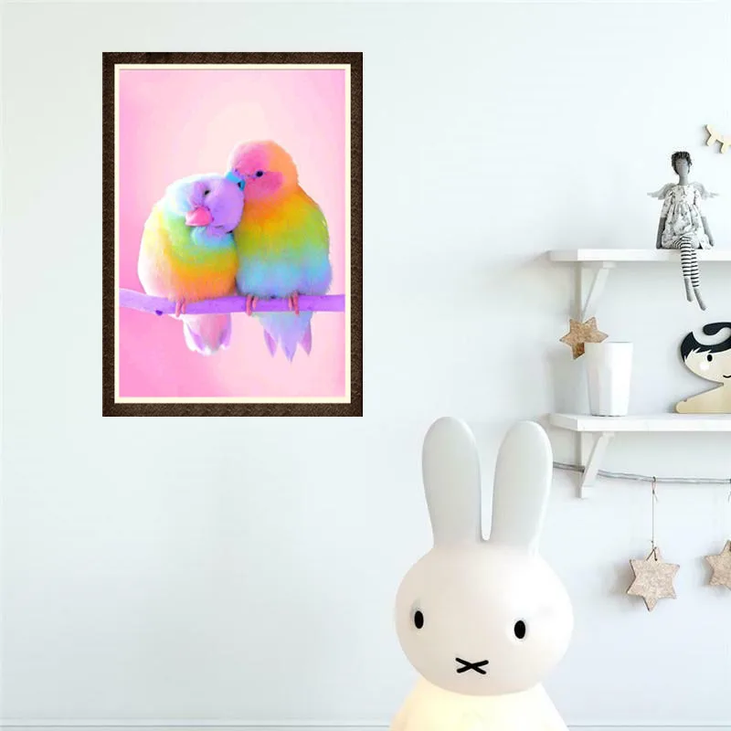 Полностью круглая алмазная живопись животные птица 5D вышивка сделай сам мозаика