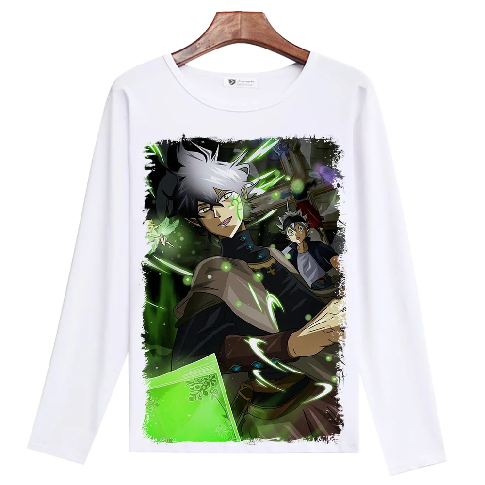 Футболка для косплея с изображением черного клевера футболка длинным рукавом