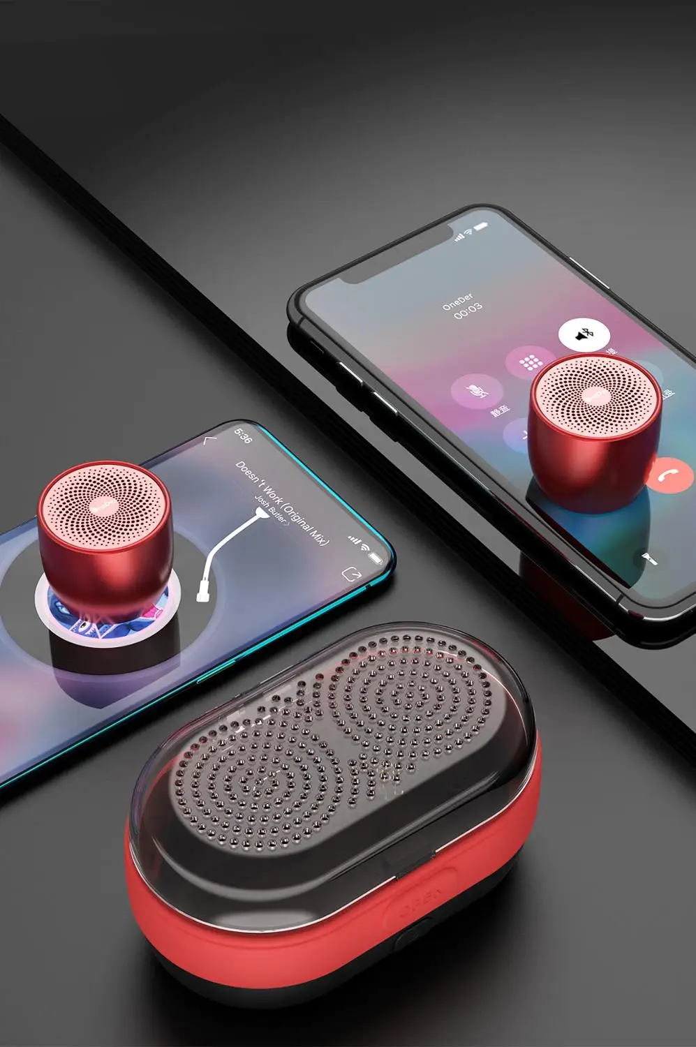 OneDer V17 bluetooth speaker 6W TWS magnetic function with charging case fashionable design waterproof mini portable | Электроника