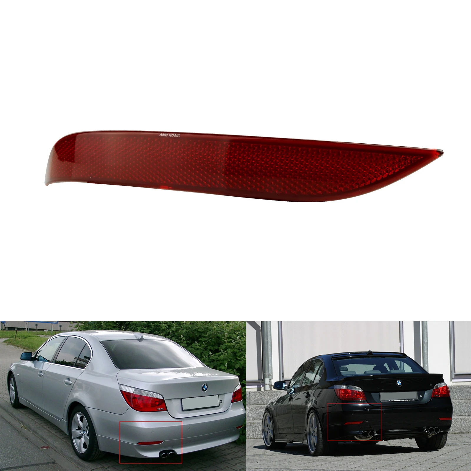 

ANGRONG 1X для BMW 5-Series 2003-07 E60 E61 520i 523i левый N/S отражатели заднего бампера без света