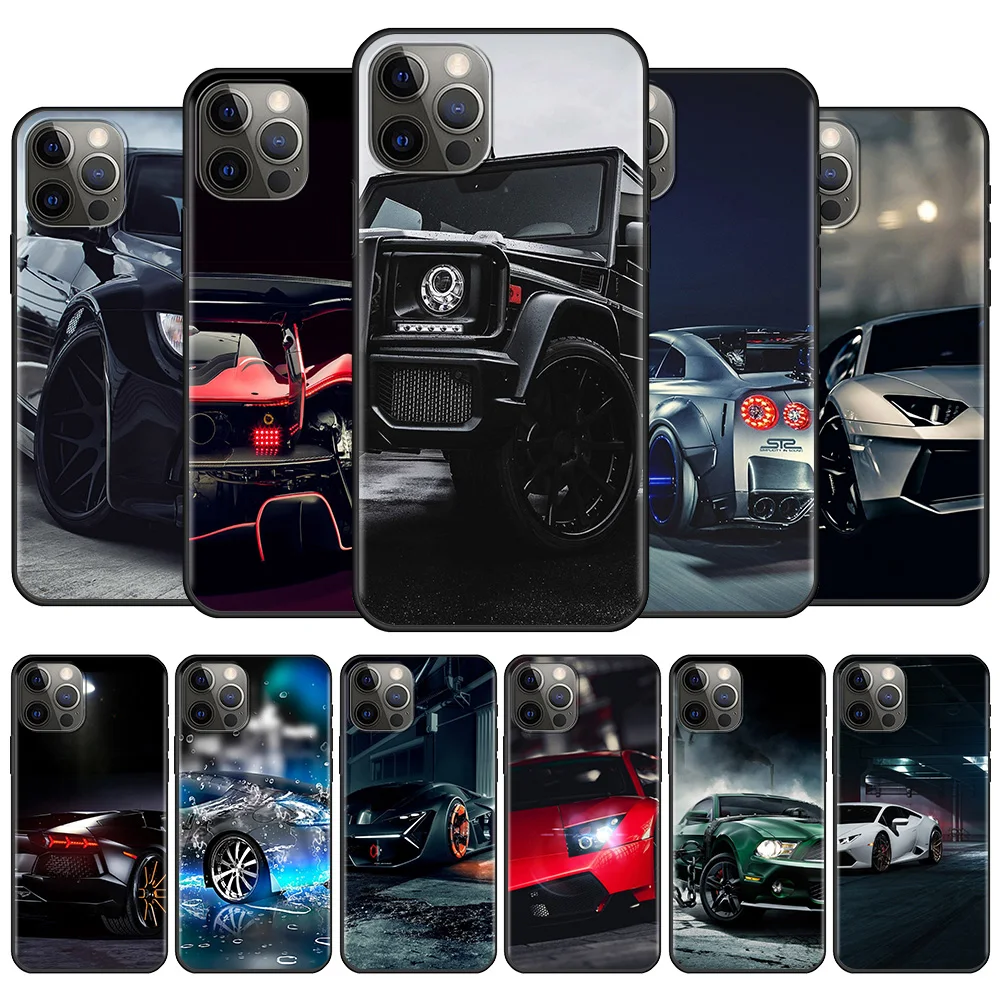 

Phone Case For Apple iPhone 11 13 12 Pro Max Mini XR X 7 6S 8 Plus 5 5S XS SE(2020) Silicone Coque Sports Cars Male Men