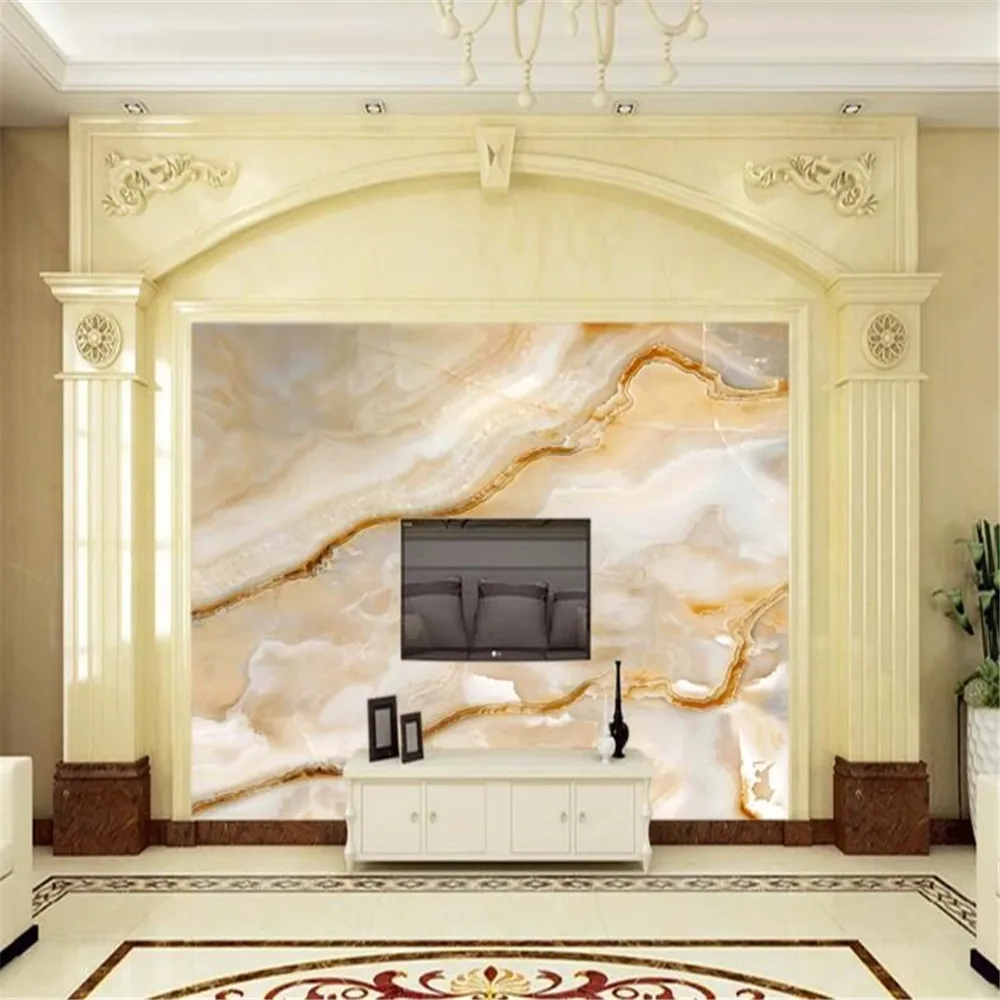 Нетканые обои Milofi мраморный узор чистый камень абстрактный нефрит фоновая