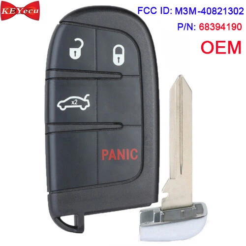 

KEYECU OEM for Chrysler 300 2019 2020 Smart Keyless Proximity Remote Key Fob M3M-40821302 68394190 433MHz