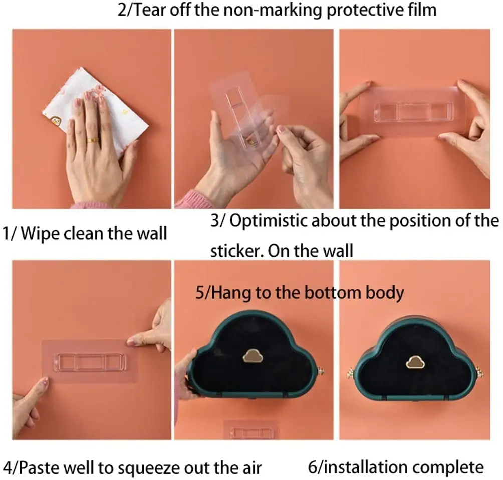 

Plastic Tissue Box Wall Mounted Paper Tissue Cover Facial Tissue Case Toilet Paper Holder Napkin Dispenser for Office Tissue box