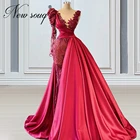Женское вечернее платье с вышивкой, элегантное розовое платье Среднего Востока, длинное платье для вечеринки с арабскими и дубайскими бусинами, 2021