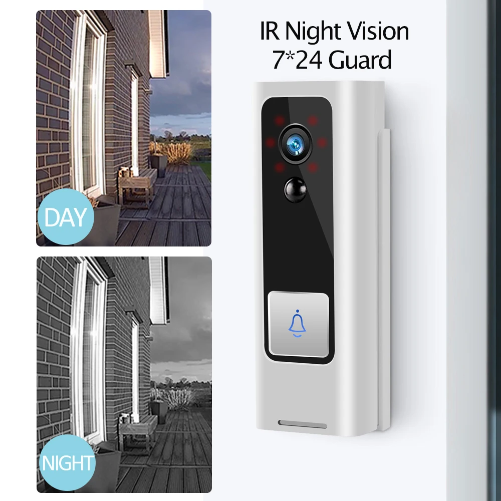 TUYA1080P умный дверной звонок WiFi видео домофон IP камера видеонаблюдения наружный ИК