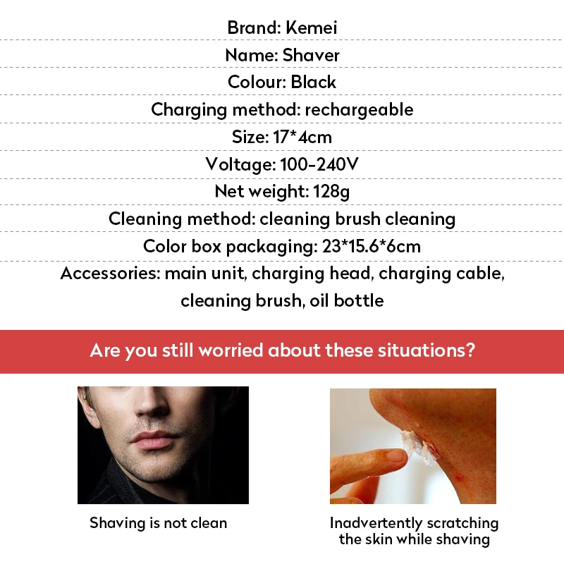 Kemei Быстрая зарядка триммер для волос профессиональная машинка стрижки мужчин EU