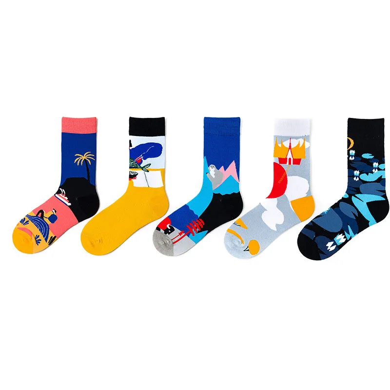 Новинка Осень/Зима Популярные носки популярный логотип Хип-Хоп унисекс забавные