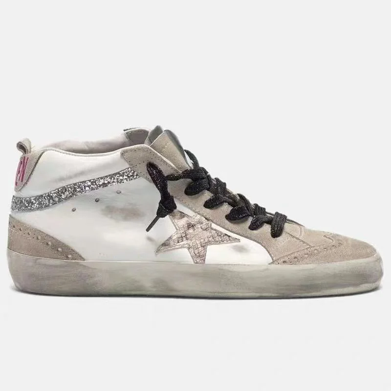 

Autumn/Winter New First Layer Cowhide Retro Parent-child Stitching Fashion Small Dirty Shoes Children's High-top Sneakers QZ94