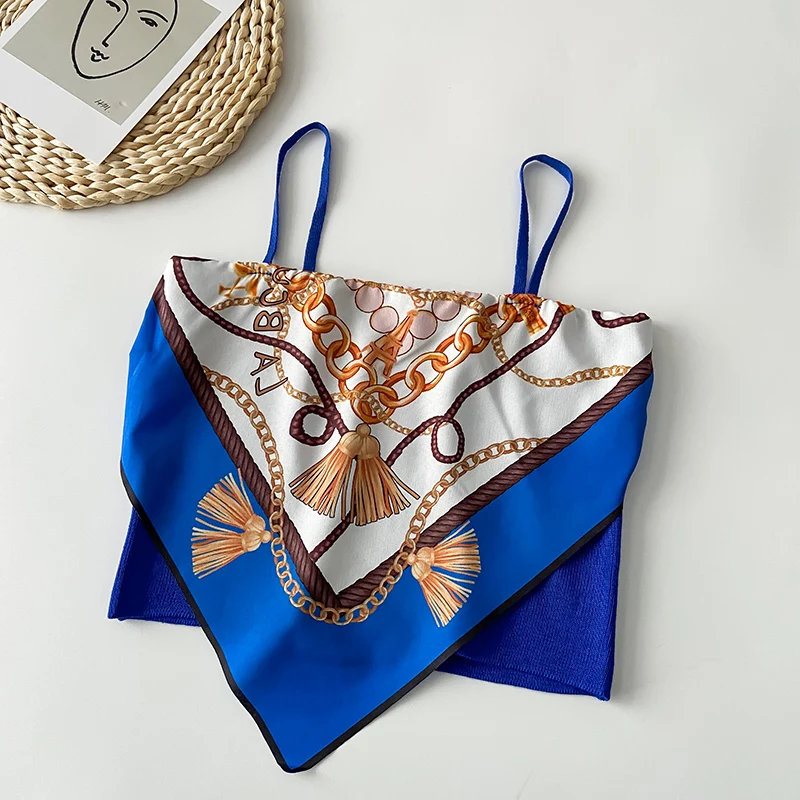 

EBAIHUI 2021 New Fashion Women Sexy Crop Tops Printed Summer Camis Women Casual Tank Tops Vest Sleeveless Crop Tops Blusas