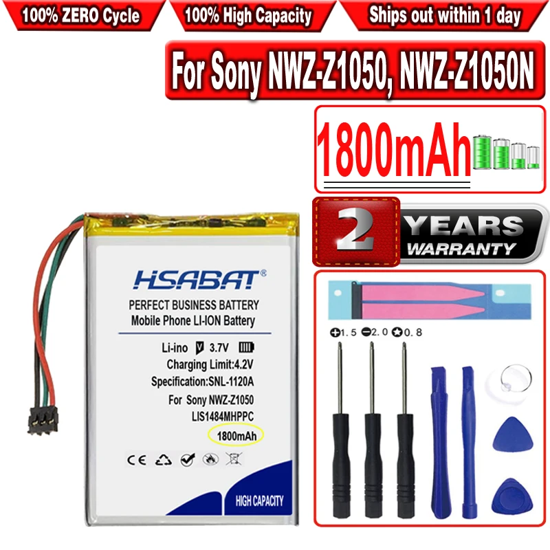 HSABAT 1800 мА/ч LIS1484MHPPC Батарея для Sony NWZ-Z1050 NWZ-Z1050N NWZ-Z1060 NWZ-Z1070 | Электроника