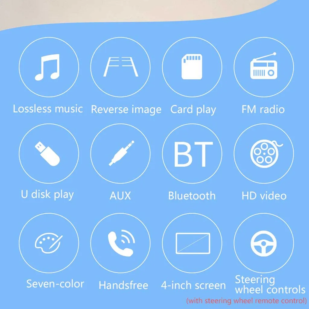 Автомобильный мультимедийный MP5/MP4/MP3 плеер, аудио стерео SWM-4012B, автомагнитола 4," HD AUX BT USB FM U диск заднего вида 92