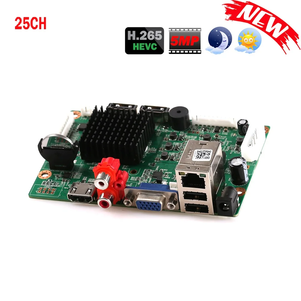 Камера видеонаблюдения 25CH 1080P NVR 2 порта SATA ONVIF 32CH 1080P/25CH 5 Мп | Безопасность и защита
