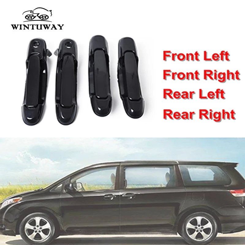 WINTUWAY B-A1588 1 комплект Наружная ручка двери подходит для 98-03 Toyota Sienna Передняя Задняя Левая Правая 4 шт.