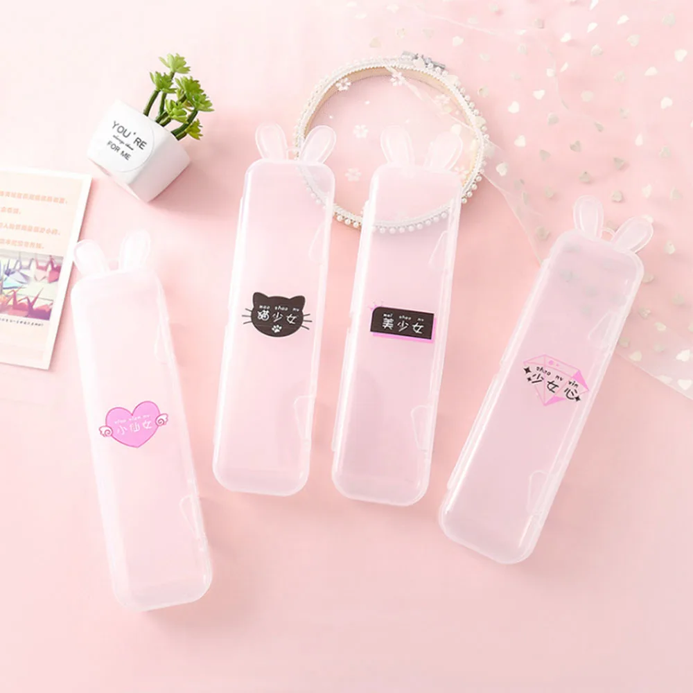 Простой Прозрачный Футляр чехол с кроличьими ушками на многофункциональный