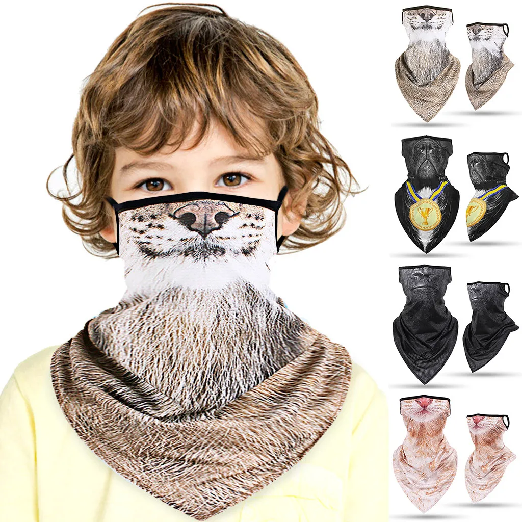 Детская 3D Бандана с животным горлом повязка на голову Велоспорт рыбалка