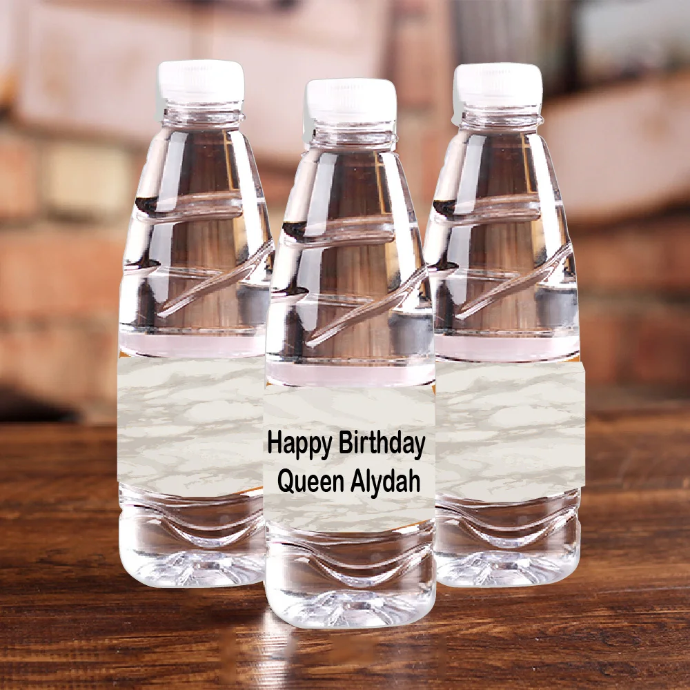 Rikivity 20 шт. мраморная бутылка для воды этикетки вина шампанского конфетная