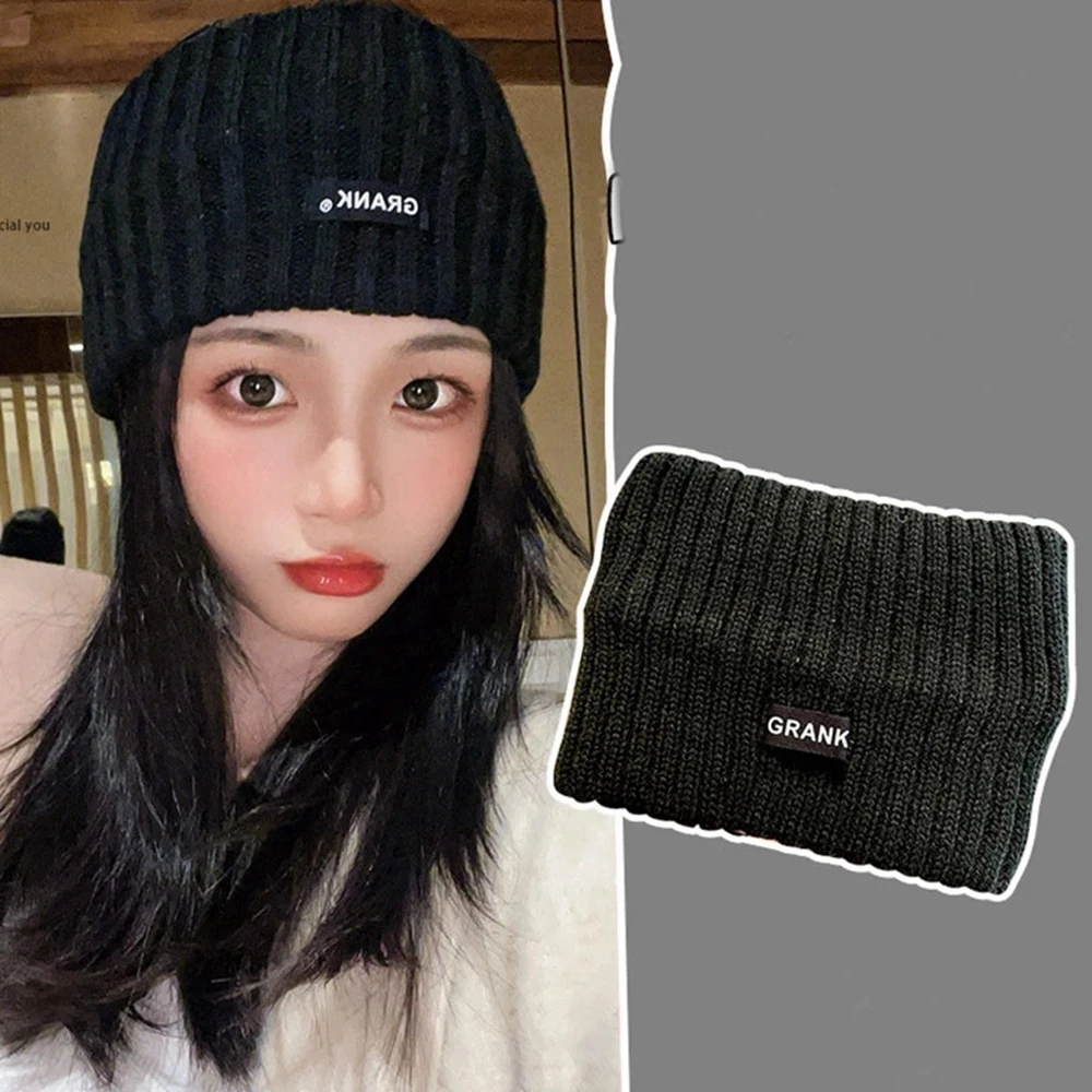 

Women Sweet Solid Wool Knitting Winter Warm Thick Elastic Headband Outdoor Wide Hairbands Headwear Fashion Hair Accessories