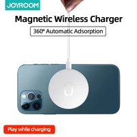 joyroom magnetic wireless charger for iphone 12 pro max 15w fast charger for iphone 12 11 xs x xr charger for airpods visible qi