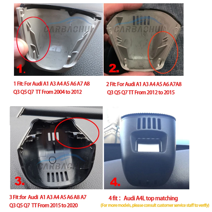 Для Audi A1 A3 A4 A5 A6 Q3 Q5 Q7 B8 8K 2012 2013 2014 2015 Автомобильный видеорегистратор Wifi камера