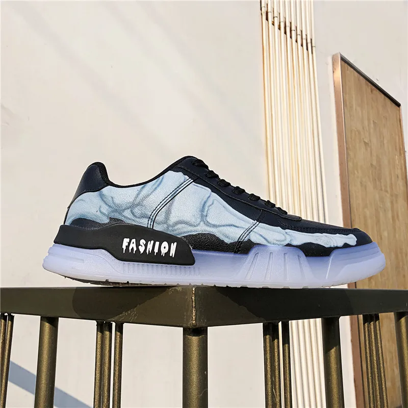 Граффити устойчивые туфли на шнурках Уличные прогулочные легкий Мужская обувь