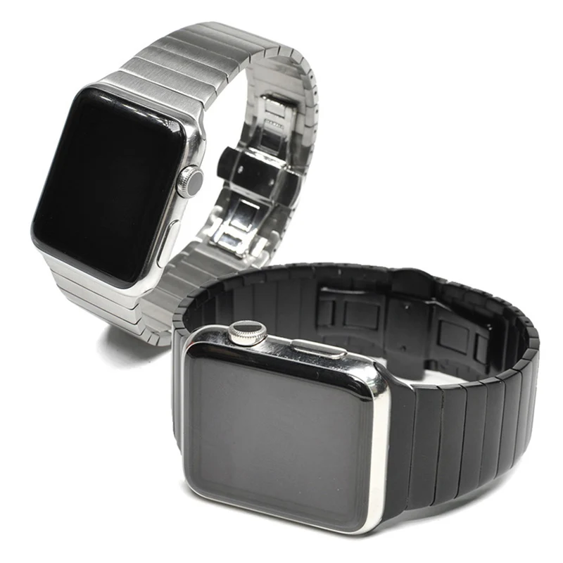 Stainless Steel Strap For Apple Watch Band 44mm 40mm Man Metal Butterfly Link Bracelet Iwatch Series 6 SE 5 4 3 2 42mm 38mm | Наручные