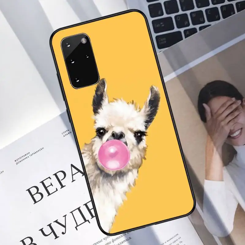 

cute lamas Alpaca animals Phone Case For Samsung A40 A31 A50 A51 A71 A20E A20S S8 S9 S10 S20 Plus note 20 ultra