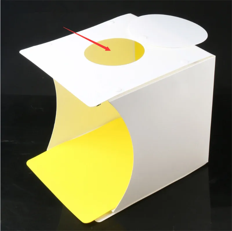 Portable Folding Lightbox Photography Studio Softbox 2 Panel LED Light Soft Box Tent Kit With 6-color background for DSLR Camera |