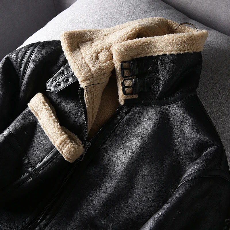SOUL OF TIGER модные стильные зимние мужские винтажные мото кожаные куртки мужские толстые пальто из искусственного меха Байкерская одежда из искусственной кожи