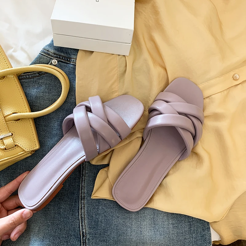 

Summer Platform Women Shoes Low Heels Women Sandals Genuine Leather 2021 Summer Newest Casual Shoes Woman Slippers