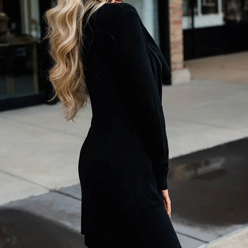 Женский трикотажный кардиган с карманами Повседневный Кардиган длинным рукавом