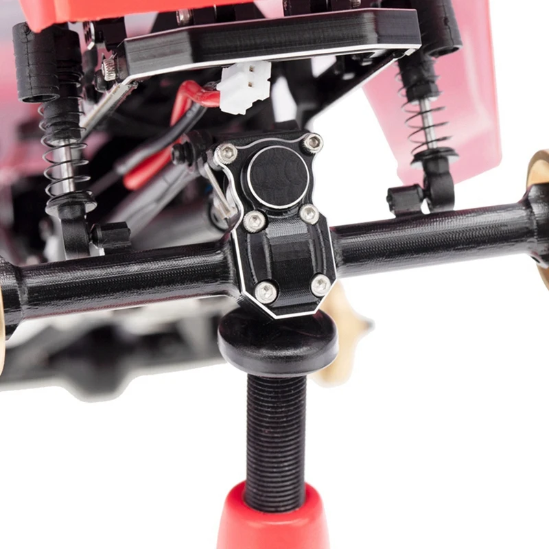 

2 Set RC Car Part: 1 Set Metal Rear Axle Diff Cover Accessories,Rear & 1 Set Metal Shock Absorber Damper Black