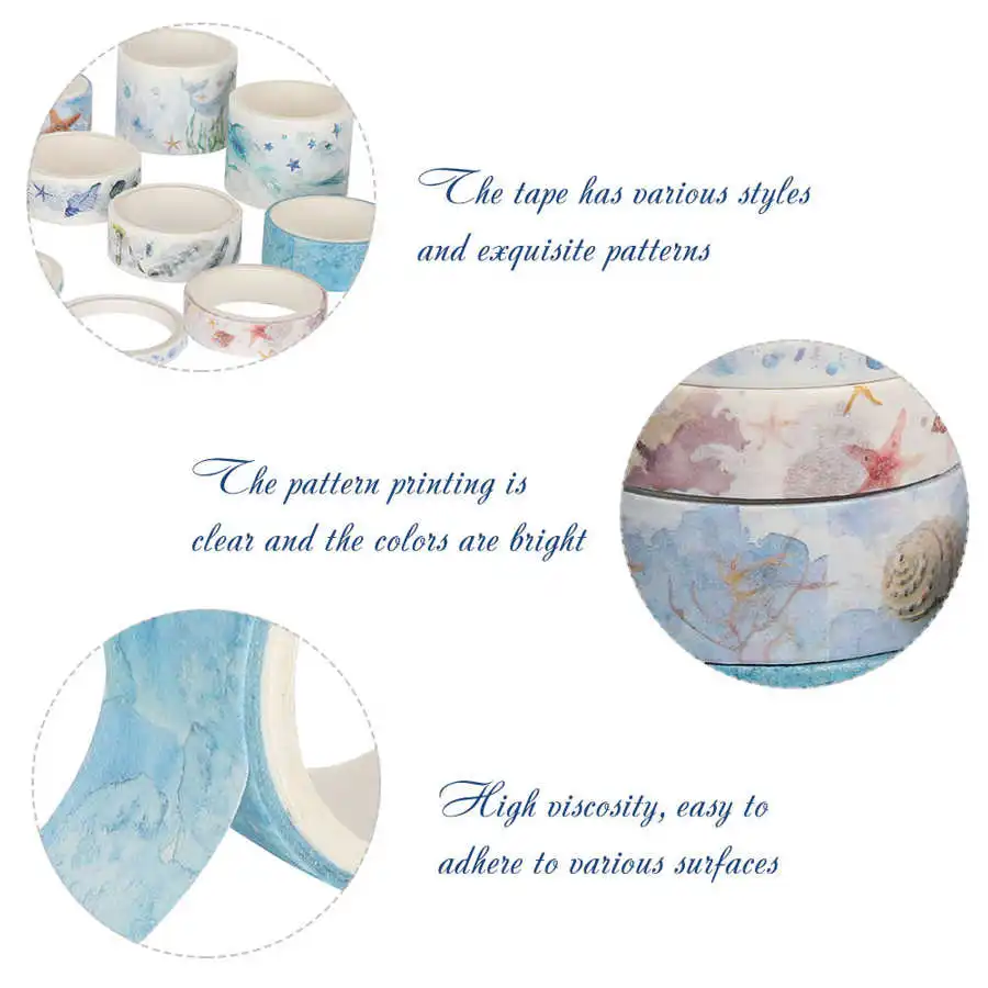 2 коробки васи лента красочный узор о море бумага Маскировочная наклейка для DIY
