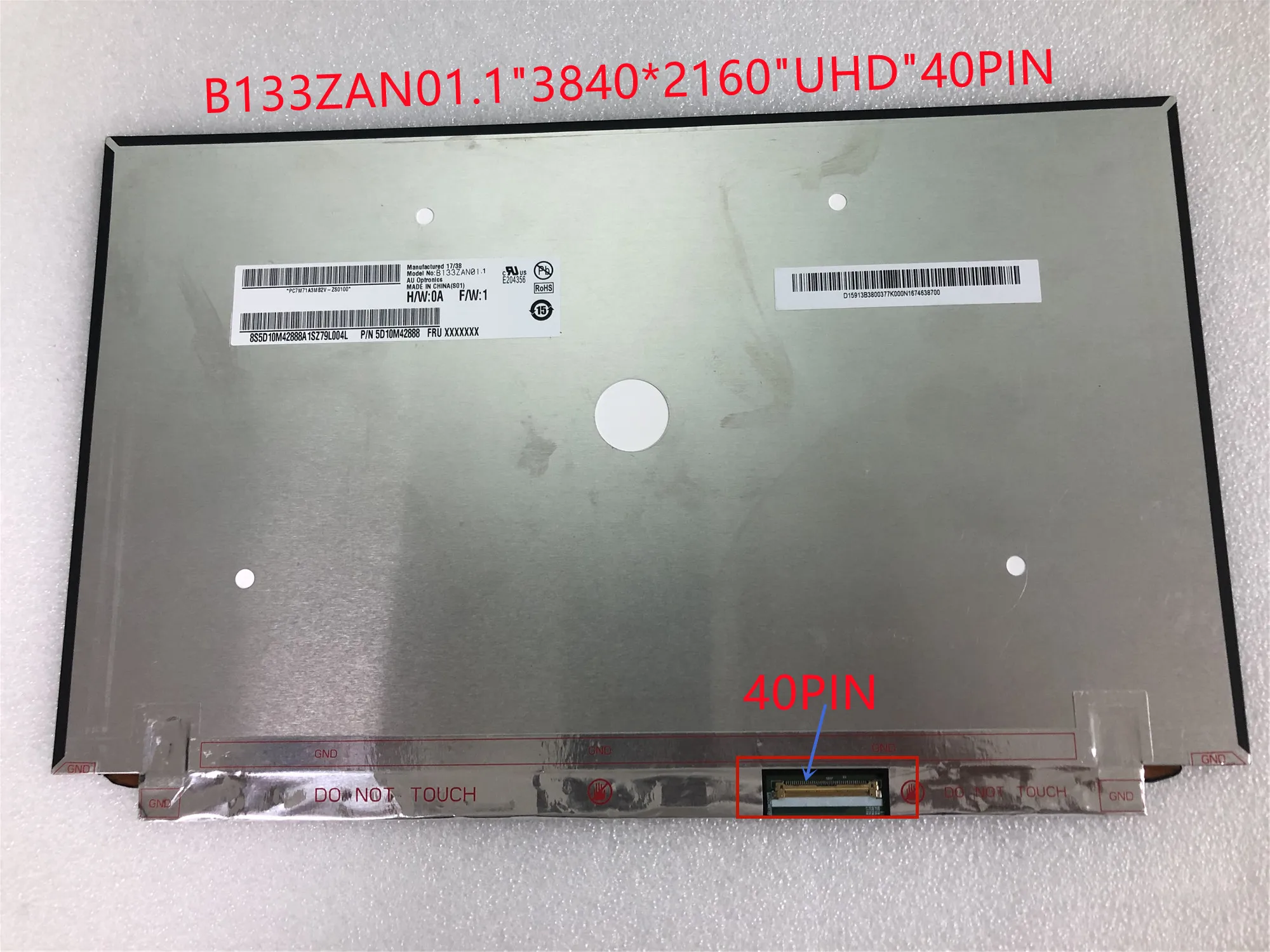 ЖК-экран для ноутбука B133ZAN01.1 подходит B133ZAN01.0 B133ZAN02.0 B133ZAN02.1 4K IPS 3840*2160 | Компьютеры и