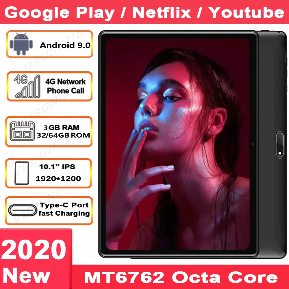 Высокочёткий Тип-C порт 4G LTE фонарь Wifi новый планшет Google Market 10 дюймов 1920*1200 IPS 8 ядер